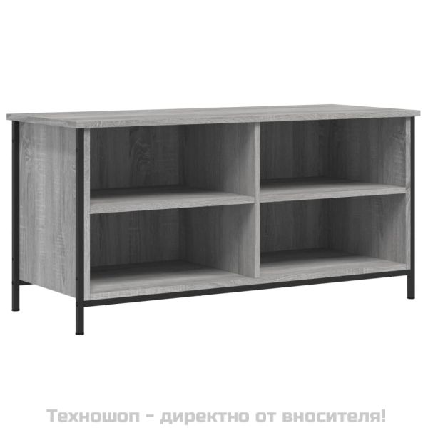 ТВ шкаф, сив сонома, 100x40x50 см, инженерно дърво