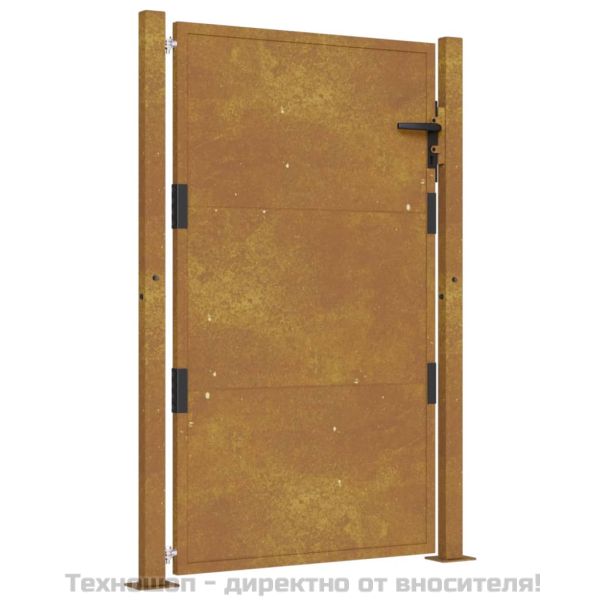 Градинска порта 100x125 см, кортенова стомана