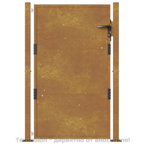 Градинска порта 100x125 см, кортенова стомана
