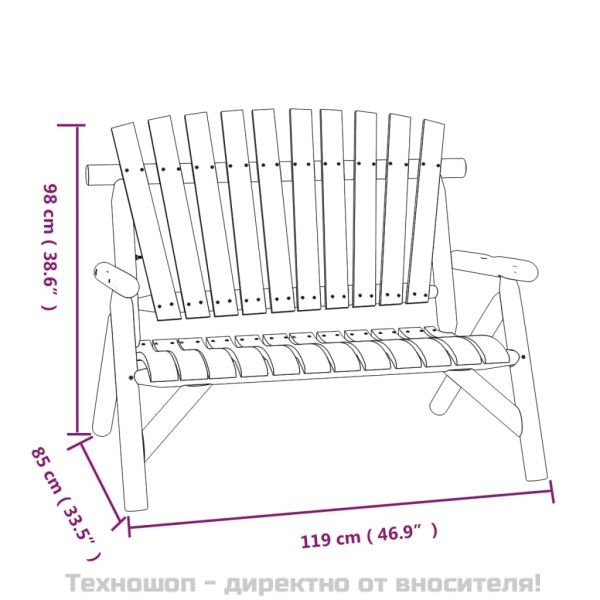 Градински лаундж комплект от 4 части, масивно дърво смърч