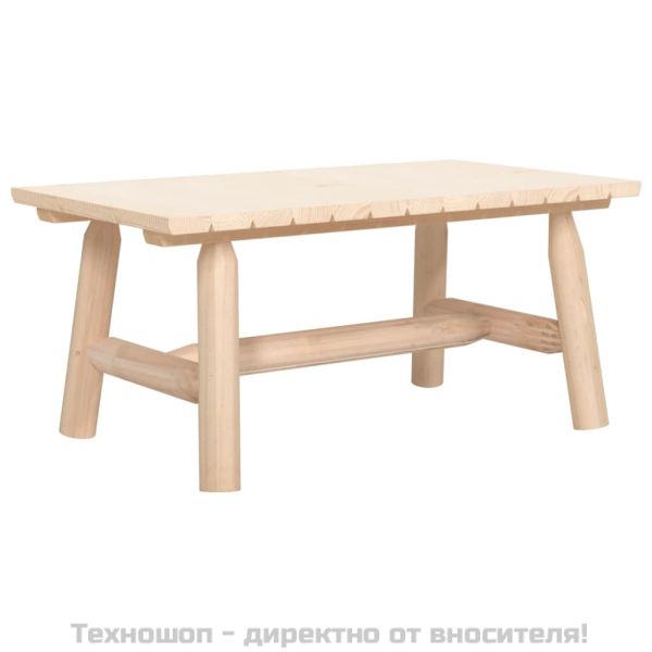 Градински лаундж комплект от 3 части, масивно дърво смърч