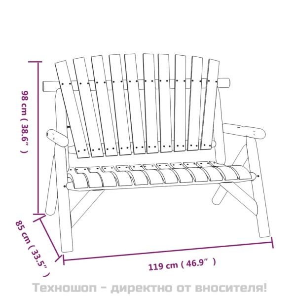 Градински лаундж комплект от 5 части, масивно дърво смърч