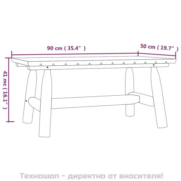 Градински лаундж комплект от 3 части, масивно дърво смърч