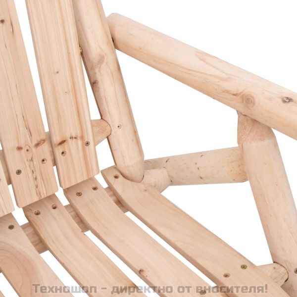 Градински лаундж комплект от 3 части, масивно дърво смърч