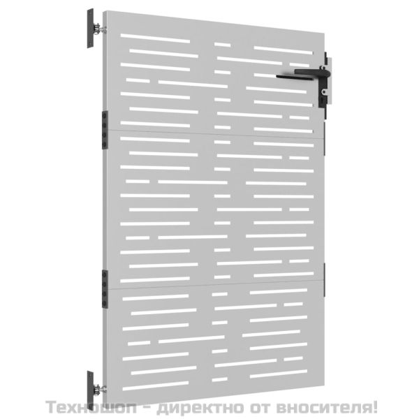 Градинска порта 85x125 см, кортенова стомана, квадратен дизайн