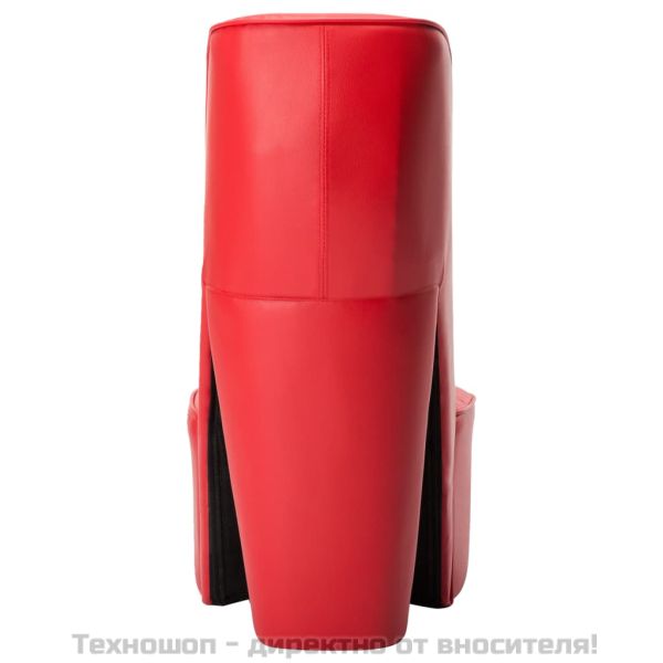 Стол във форма на обувка на висок ток, червен, изкуствена кожа