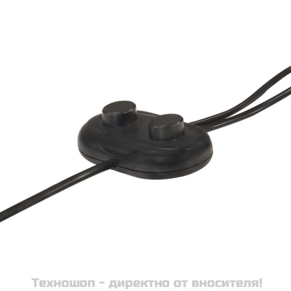 Подова лампа с 2 абажура, бяла, E27, чугун