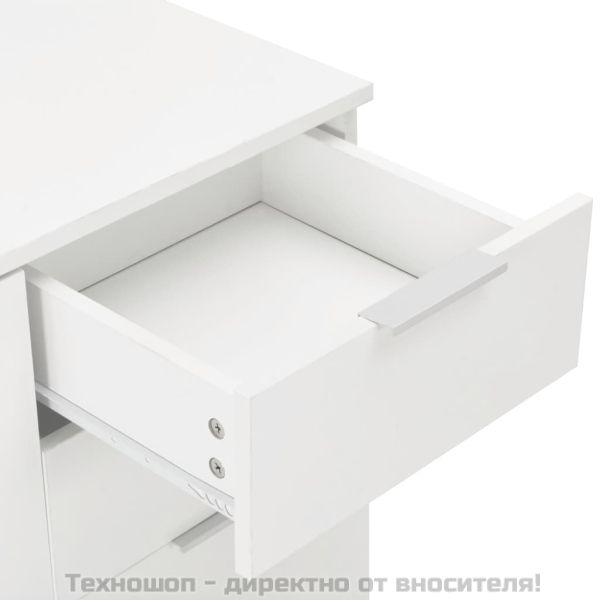 Бюфет, бяло със силен гланц, 71x35x80 см, инженерно дърво