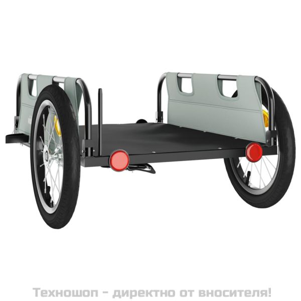 Ремарке за колело, сиво, Оксфорд плат и желязо