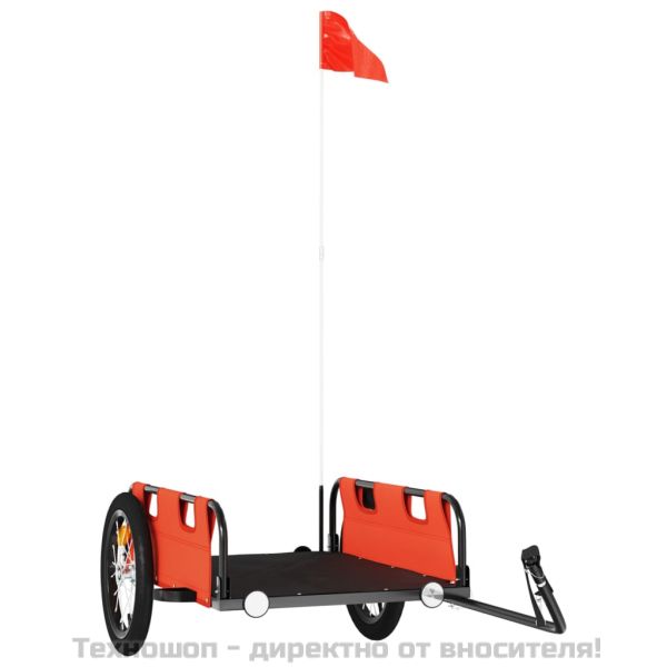 Ремарке за колело, оранжево, Оксфорд плат и желязо