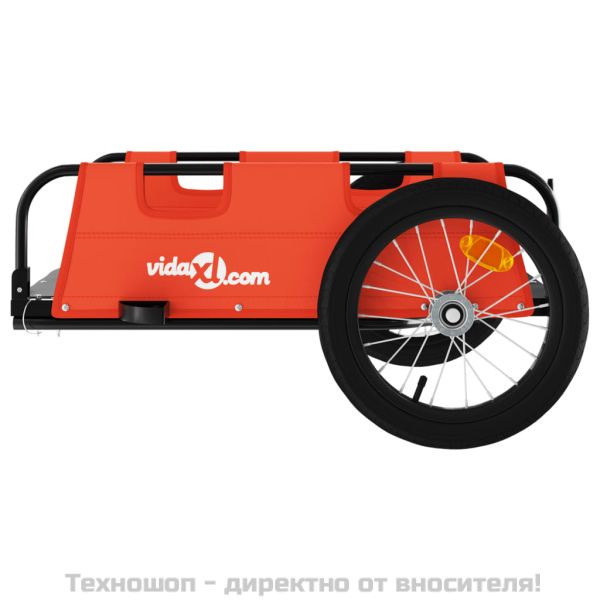 Ремарке за колело, оранжево, Оксфорд плат и желязо