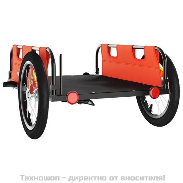 Ремарке за колело, оранжево, Оксфорд плат и желязо