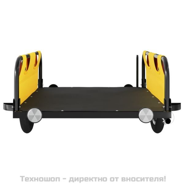 Ремарке за колело, жълто, Оксфорд плат и желязо