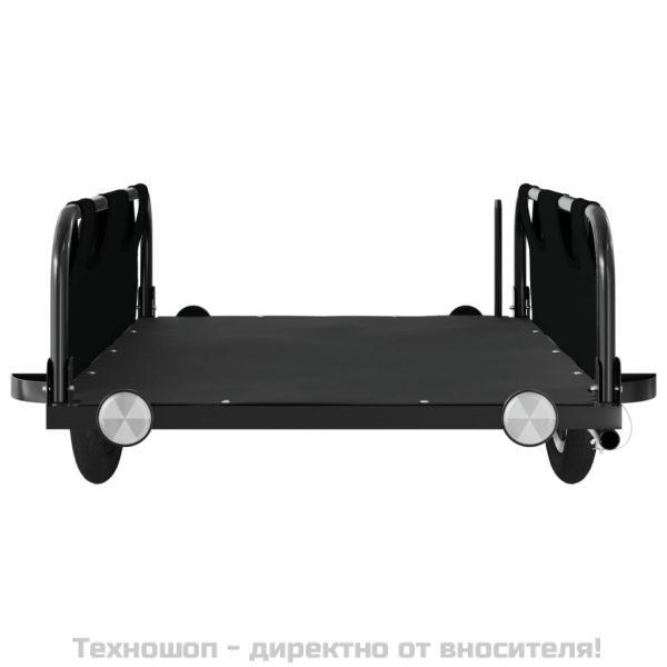 Ремарке за колело, черно, Оксфорд плат и желязо