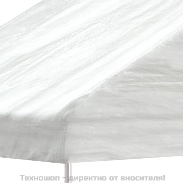 Навес с покрив бял 20,07x2,28x2,69 м полиетилен