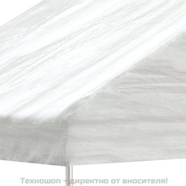Навес с покрив бял 8,92x2,28x2,69 м полиетилен