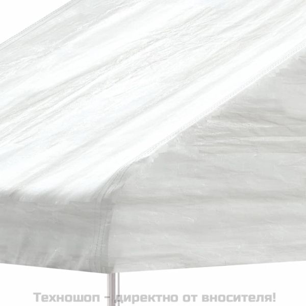 Навес с покрив бял 4,46x4,08x3,22 м полиетилен