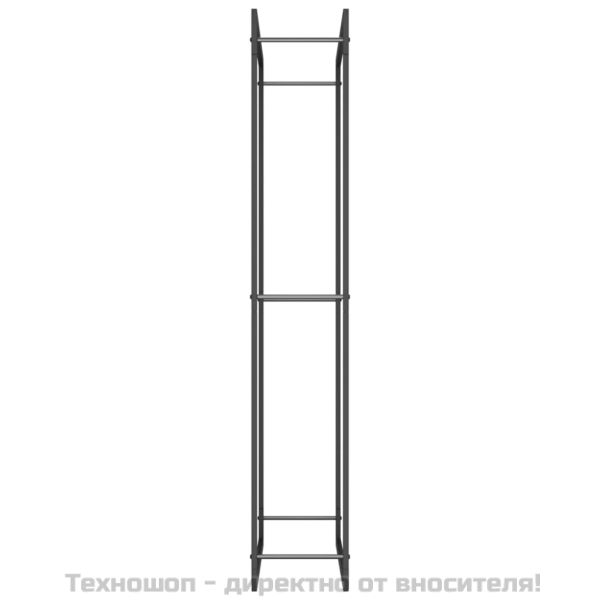 Стойка за дърва за огрев, матово черна, 80x28x154 см, стомана