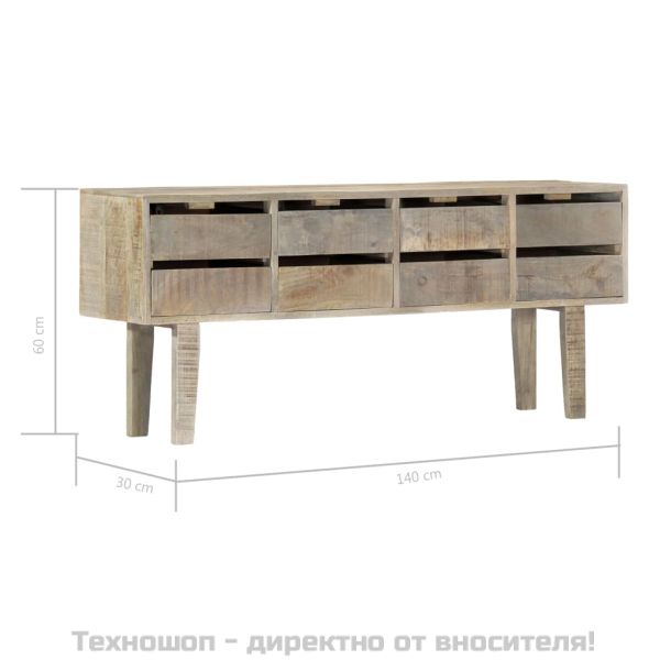Сайдборд, 140x30x60 см, мангово дърво масив