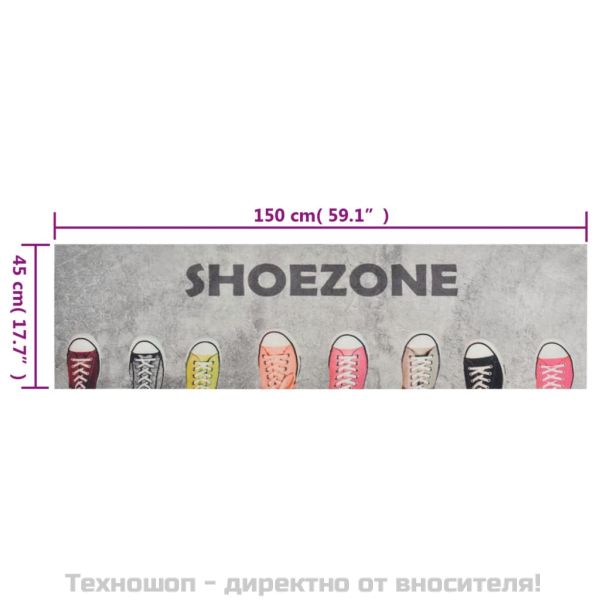 Кухненско килимче, миещо, Shoezone, 45x150 см, кадифе