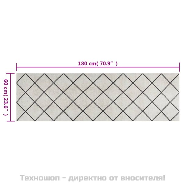 Кухненско килимче, миещо, квадрати, 60x180 см, кадифе