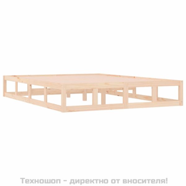 Рамка за легло 200x200 см масивно дърво