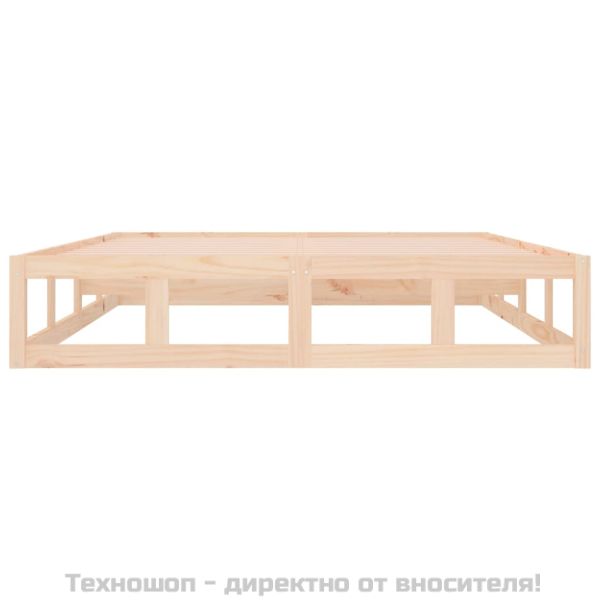 Рамка за легло 200x200 см масивно дърво