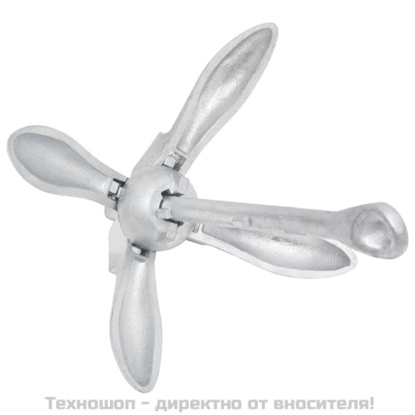 Сгъваема котва, сребриста, 6 кг, Горещо поцинкован чугун