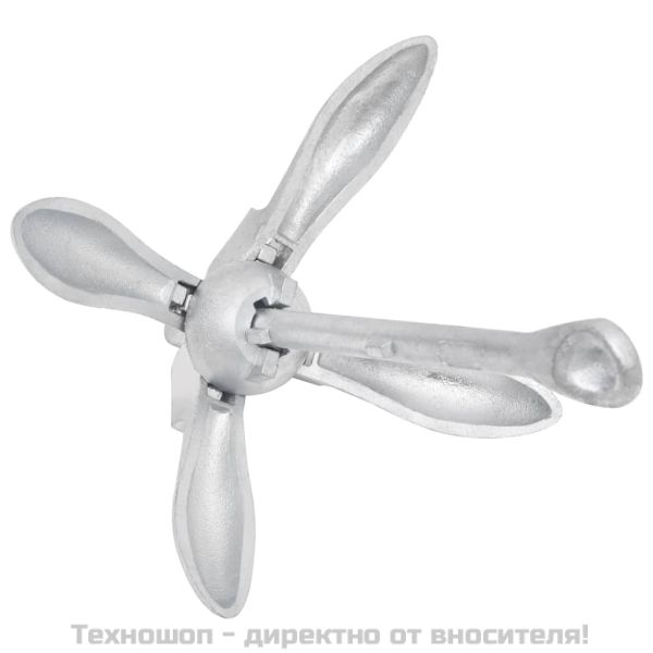 Сгъваема котва, сребриста, 4 кг, Горещо поцинкован чугун