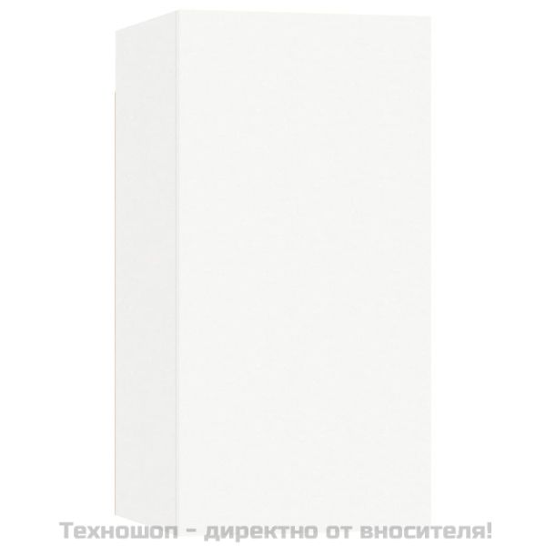 Комплект ТВ шкафове от 4 части, инженерно дърво, бял гланц