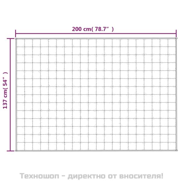Утежнено одеяло светлокремаво 137x200 см 10 кг плат