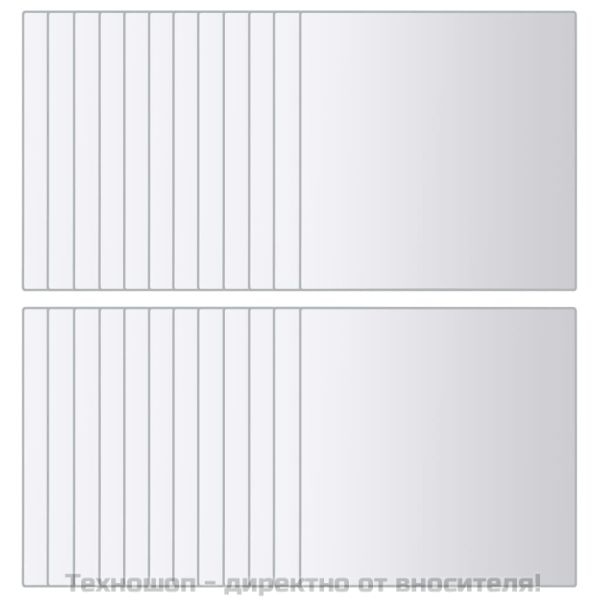 Огледални плочки, 48 бр, квадратно стъкло