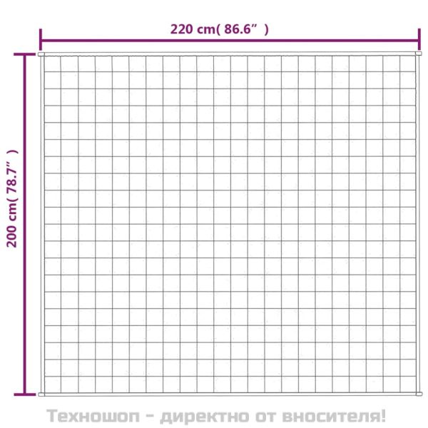 Утежнено одеяло светлокремаво 200x220 см 9 кг плат