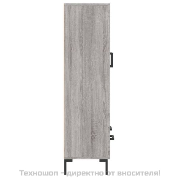 Висок шкаф, сив сонома, 69,5x31x115 см, инженерно дърво