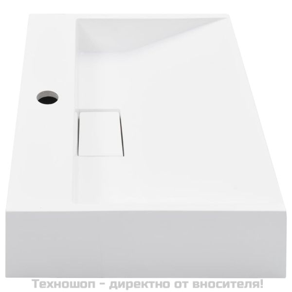 Мивка, 50x38x13 см, минерална/мраморна отливка, бяла