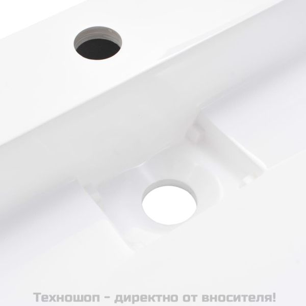 Мивка, 50x38x13 см, минерална/мраморна отливка, бяла