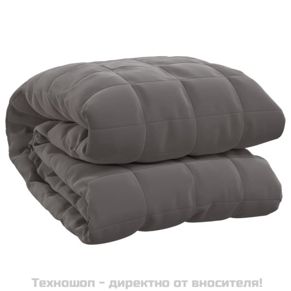 Утежнено одеяло сиво 155x220 см 7 кг плат