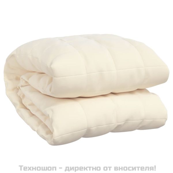 Утежнено одеяло светлокремаво 120x180 см 5 кг плат