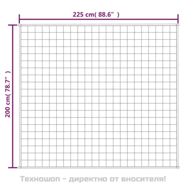 Утежнено одеяло синьо 200x225 см 13 кг плат