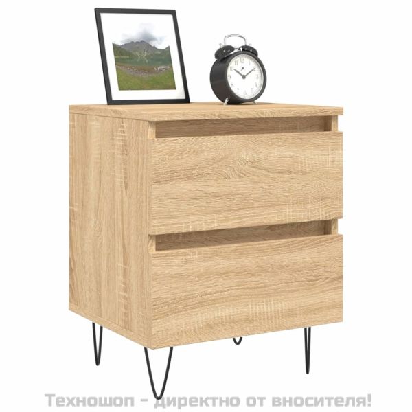 Нощно шкафче, сонома дъб, 40x35x50 см, инженерно дърво