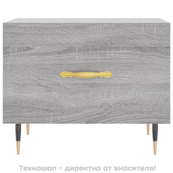 Кафе маса, сив сонома, 50x50x40 см, инженерно дърво