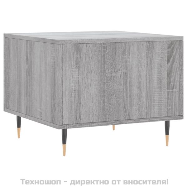 Кафе маса, сив сонома, 50x50x40 см, инженерно дърво