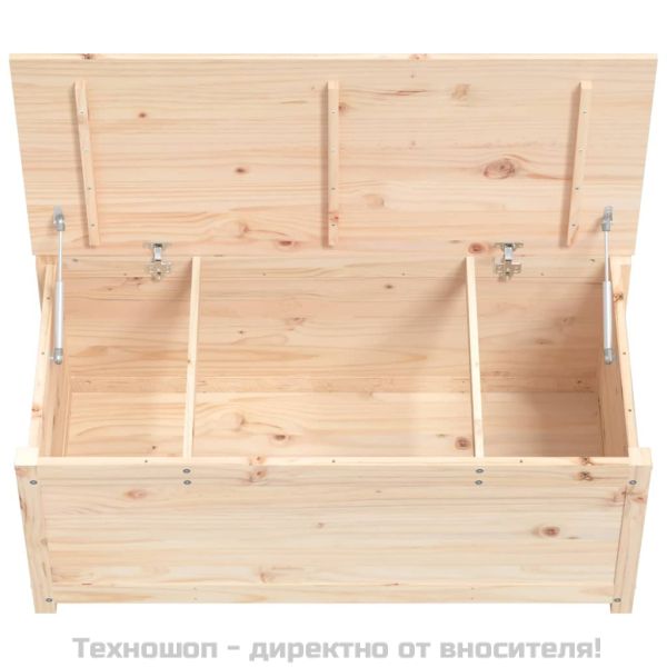 Кутия за съхранение, 110x50x45,5 см, борово дърво масив