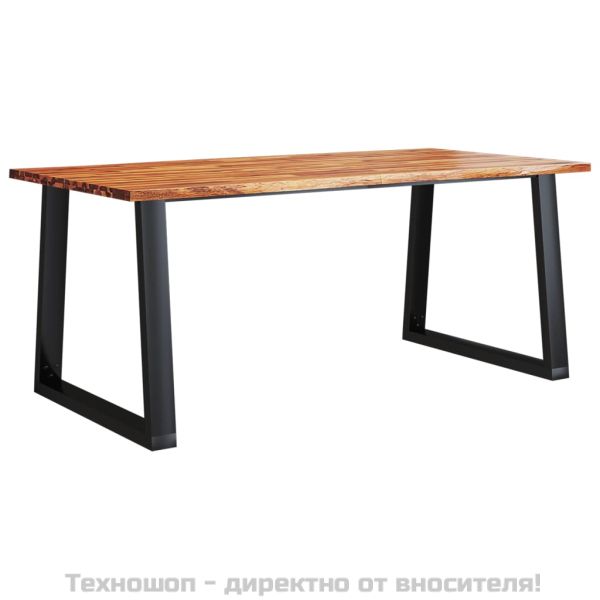Трапезна маса с жив ръб 180x90x75 см масивна акация