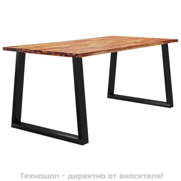 Трапезна маса с жив ръб 180x90x75 см масивна акация