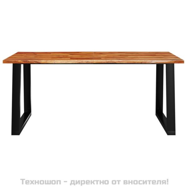 Трапезна маса с жив ръб 180x90x75 см масивна акация