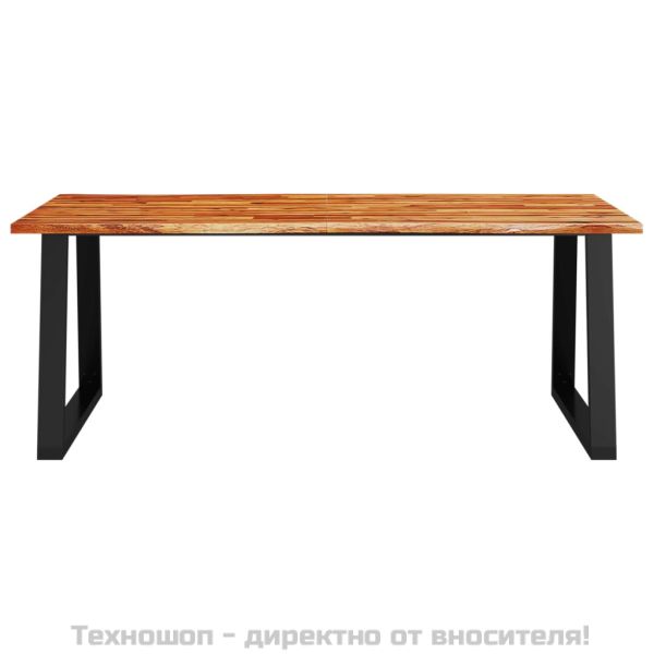 Трапезна маса с жив ръб 200x90x75 см масивна акация