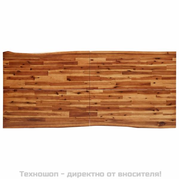 Трапезна маса с жив ръб 200x90x75 см масивна акация