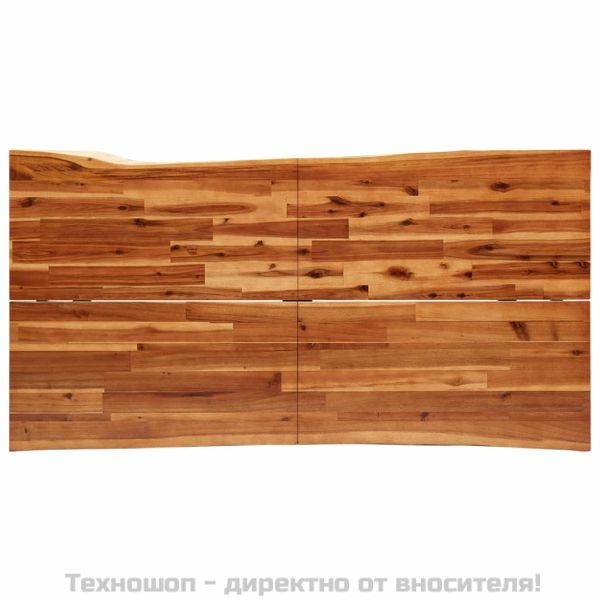 Трапезна маса с жив ръб 160x80x75 см масивна акация