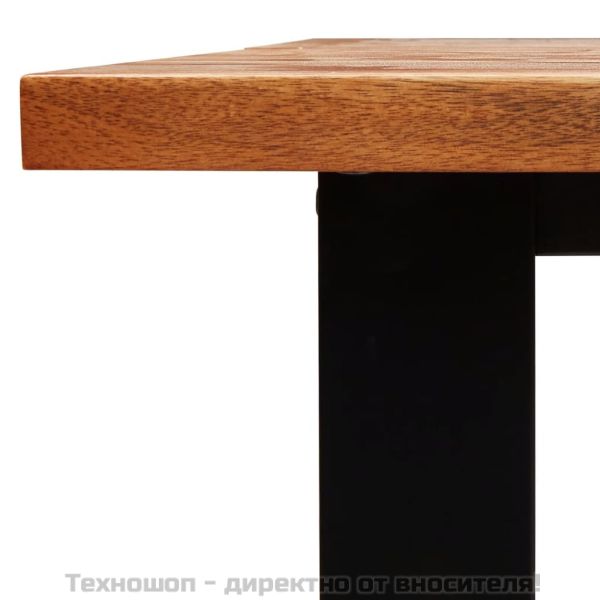 Трапезна маса с жив ръб 160x80x75 см масивна акация